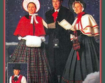 Butterick Christmas OOP Misses/Herenkostuums - UPick/uw keuze (maten zoals vermeld) Nieuw/onbesneden