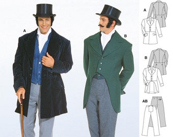 Burda 2767 c1848 Men's Jacket Vest Pants Costume Sewing Pattern (All Sizes US 34-50 / Eur 44-60) New/Uncut