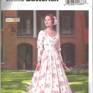 Butterick B5832 OOP 1840's Romatic Era Day Dress Costume Sewing Pattern (Two Sizes: A5 6-14 / E5 14-22) New/Uncut
