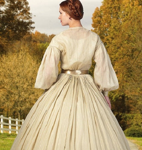 Butterick B5831 C1860 Civil War or Dickensian Hoop Dress | Etsy