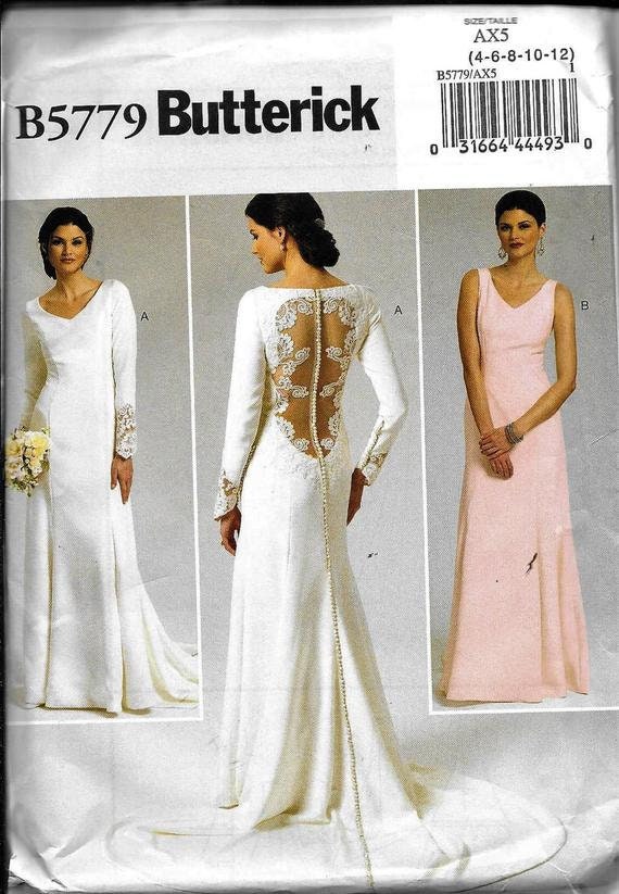 Butterick B5779 Bella Twilight Wedding Gown Patrón de costura - Etsy España Butterick B5779 Bella Twilight Wedding Gown Patrón de costura - Etsy España