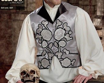 COSPLAY door McCALL'S OOP M2090 THIRST Heren Vampire Gothic/Romantisch tijdperk Kostuum Naaipatroon (Sz 38-44 of 46-52) Nieuw/Onbesneden