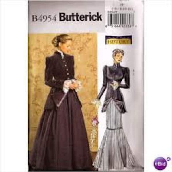 Butterick B4954 OOP Early 20th Century/Steampunk Misses Jacket Costume Sewing Pattern (Two Sizes: 6-8-10-12 / 14-16-18-20) New/Uncut