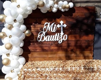 Mi Bautizo, Bautizo Decorations, Wood Signs, Backdrop signs