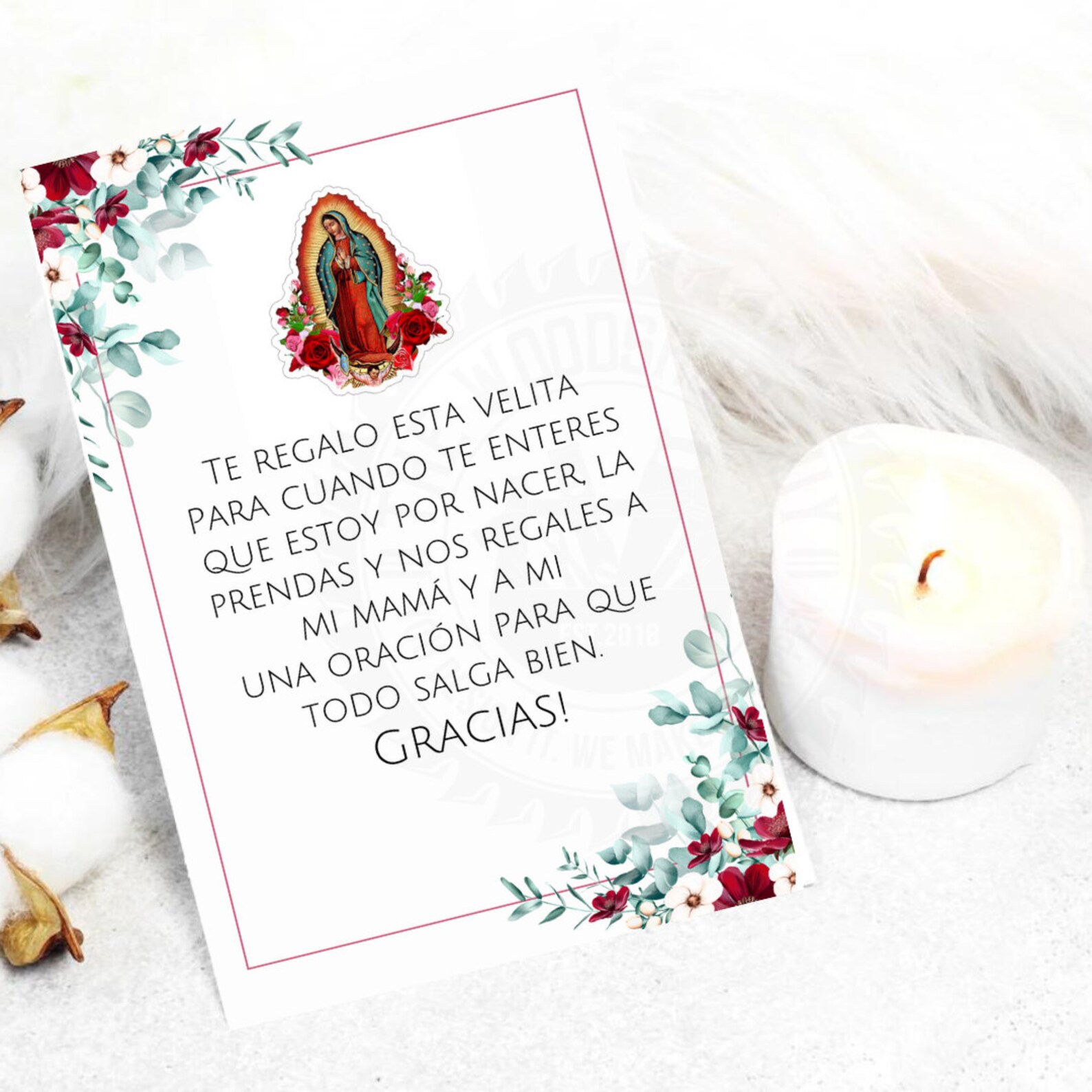 Spanish Baby Shower Card Spanish Favor Cards Recuerdo Para Etsy