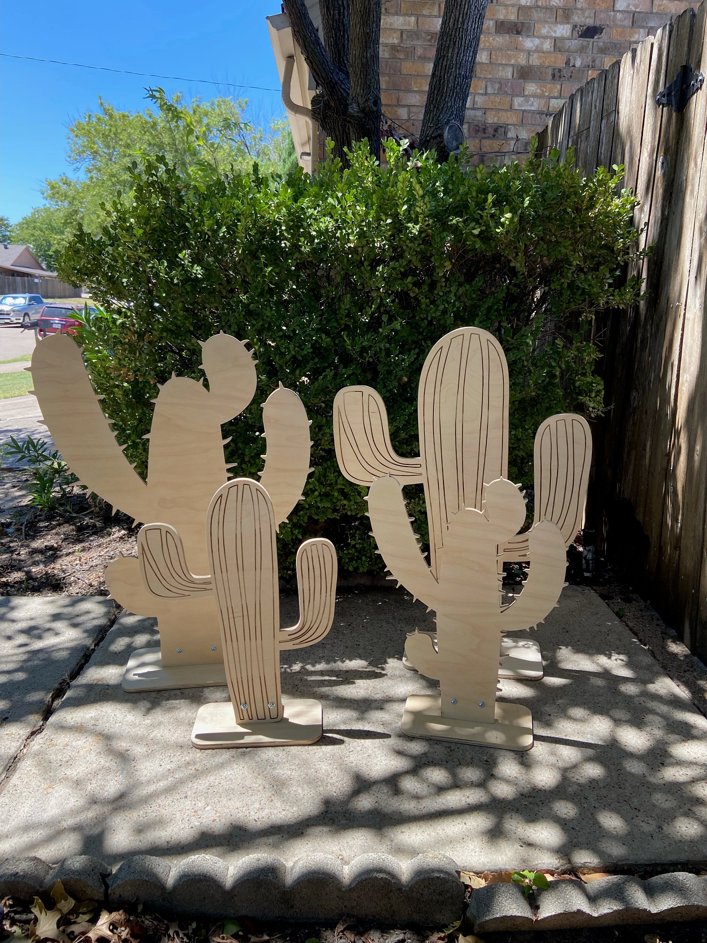 Cactus, Cactus Props, Western Theme, Wild One, Party Props, Wood Cactus ...