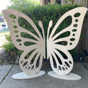 Mesmerizing 4ft Double Butterfly Wings | Butterfly Prop | Wood Cutout | Butterfly Party Decor | Mariposa de Madera