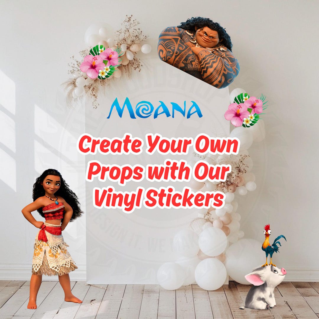 Hawaii Props, Moana DIY, Moana Party Decor, Moana Props, Moana Vinyl ...