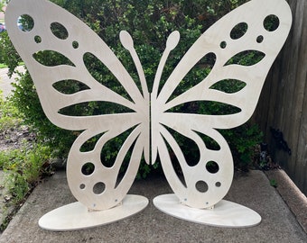 Mesmerizing 4ft Double Butterfly Wings | Butterfly Prop | Wood Cutout | Butterfly Party Decor | Mariposa de Madera