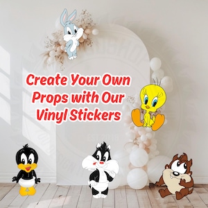Baby Looneyy Tune Decor, Baby Looney Stickers, Baby Looneyy Cutouts,  Looney Props, Large Props, DIY Prop, Character Props