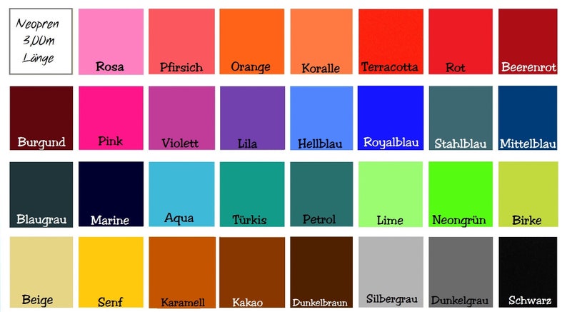 Neopren standard Reststücke in verschiedenen Farben und Größen verfügbar Bild 1