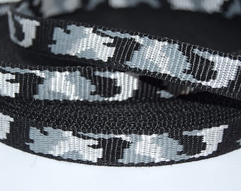 Mustergurtband Camouflage grau 15mm