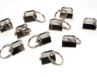 10 x abrazaderas en blanco para cordón para correas de 20 mm de ancho