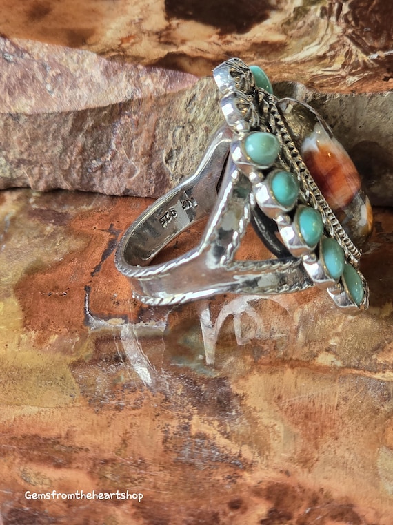 Sterling silver Mult stone native inspired ring - image 3