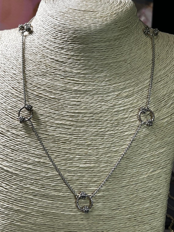 Vintage sterling designer  popcorn chain with tog… - image 10