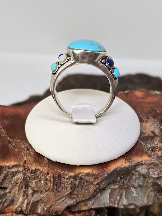 Multi stone and Sterling ring - image 3