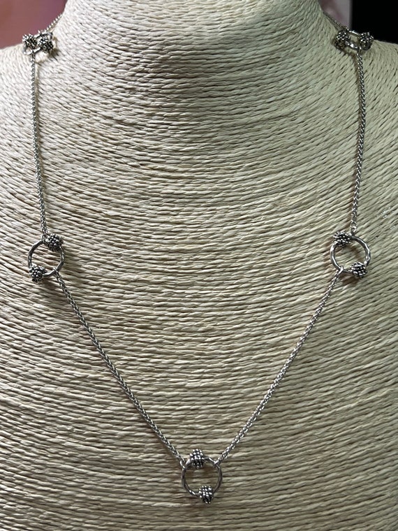 Vintage sterling designer  popcorn chain with tog… - image 8