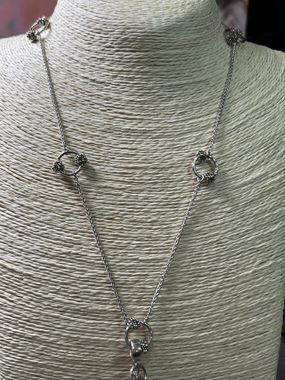 Vintage sterling designer  popcorn chain with tog… - image 6