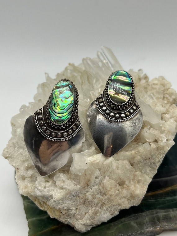 Sterling and abalone Earrings