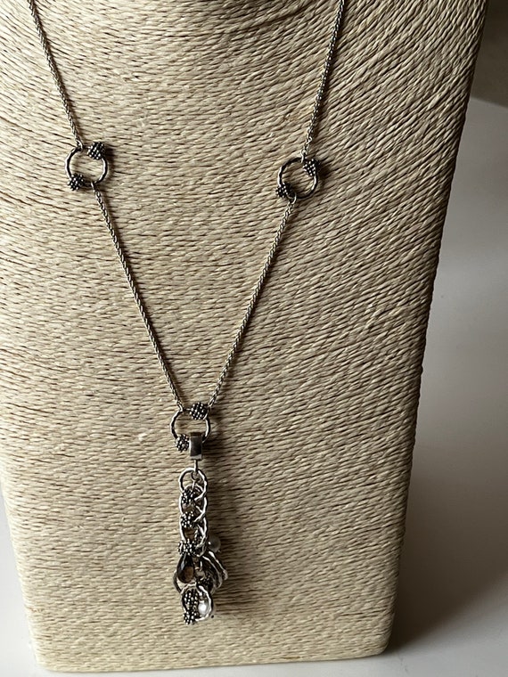 Vintage sterling designer  popcorn chain with tog… - image 1