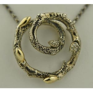 Vintage Sterling Stephen Dweck fortuna necklace with diamonds