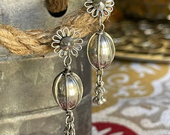 Sterling design dangle earrings