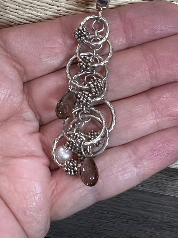 Vintage sterling designer  popcorn chain with tog… - image 4