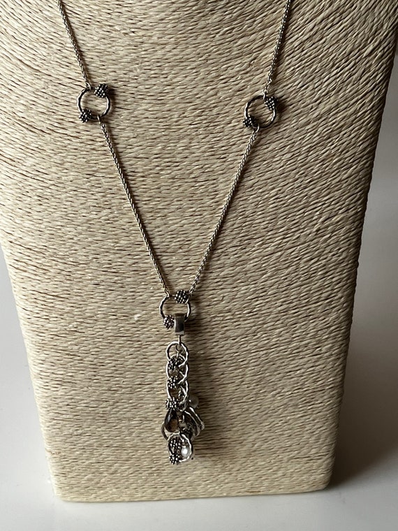 Vintage sterling designer  popcorn chain with tog… - image 2