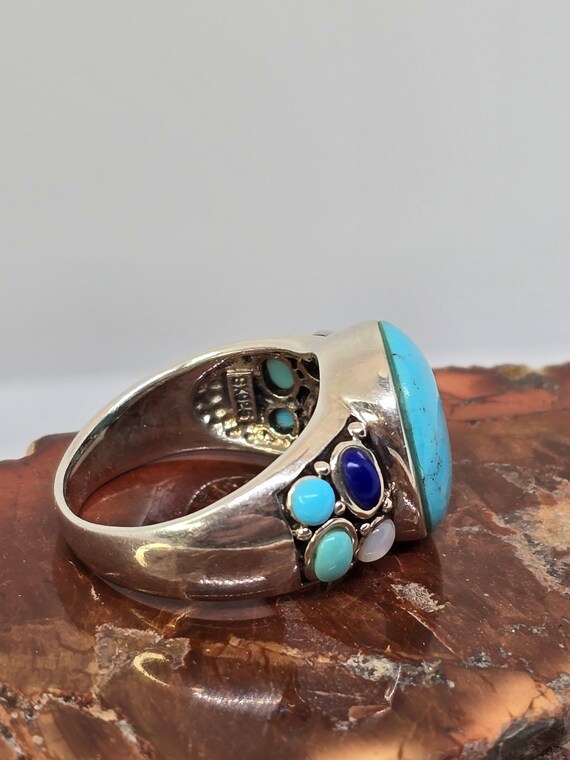 Multi stone and Sterling ring - image 4