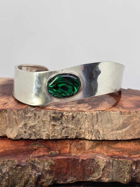 Sterling silver Paua shell cuff - image 4