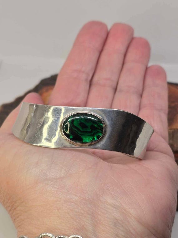 Sterling silver Paua shell cuff - image 3