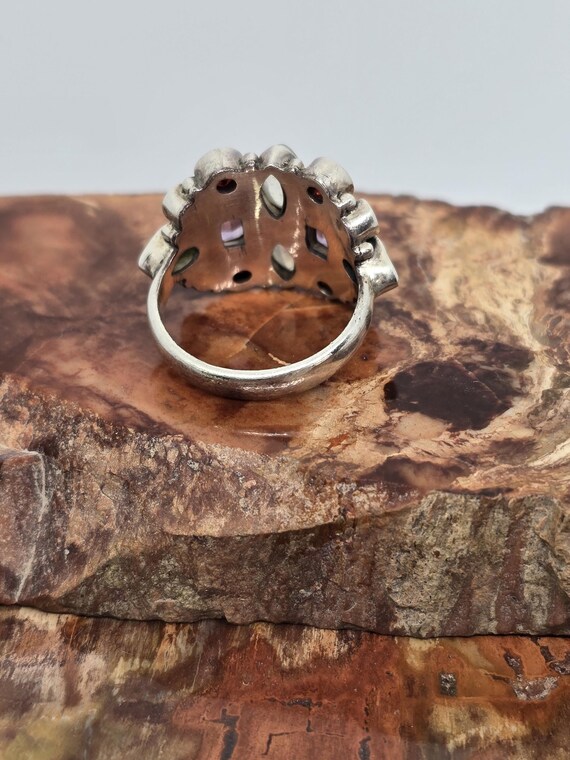 Multi stone designer NB sterling silver ring - image 9