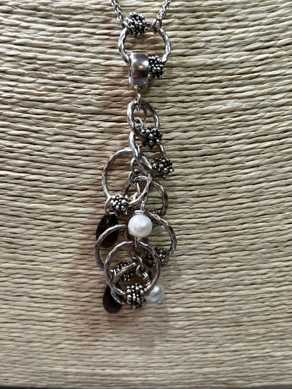 Vintage sterling designer  popcorn chain with tog… - image 7