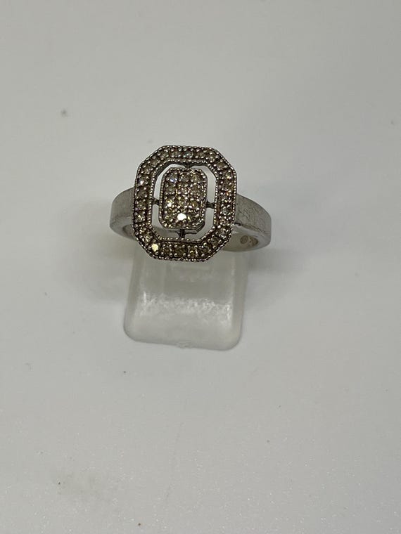 Sterling diamond design ring - image 1