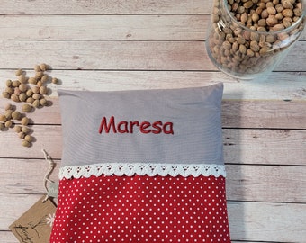 Personalized grain pillows 20 x 20 cm