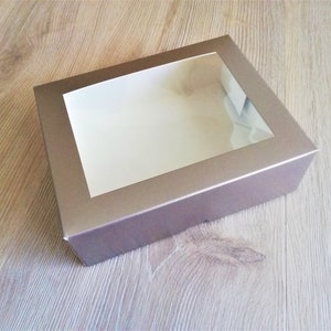 Gebäckschachtel Bronze, Geschenkenkverpackung, Muffin Karton, Kuchenkarton, Pralinen, Lebensmittel