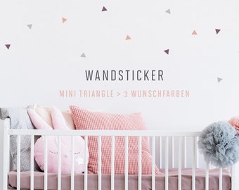 MINI TRIANGLE // Dreiecke 3 Farben  Wandsticker