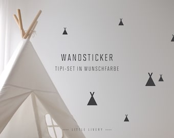 TIPI-SET  2 Größen //  Wandsticker