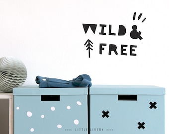 WILD & FREE // Wandsticker