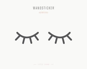 WIMPERN  Wandsticker // Wandtattoo