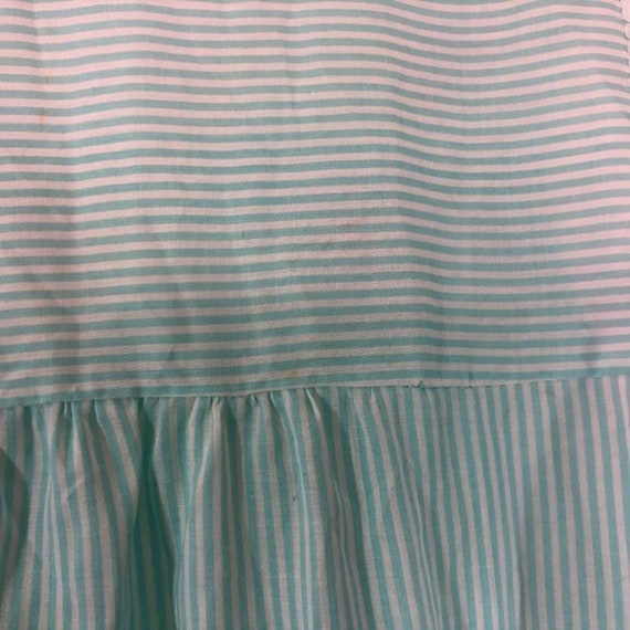 Vintage Katz Cottagecore Mint Green Striped Night… - image 8