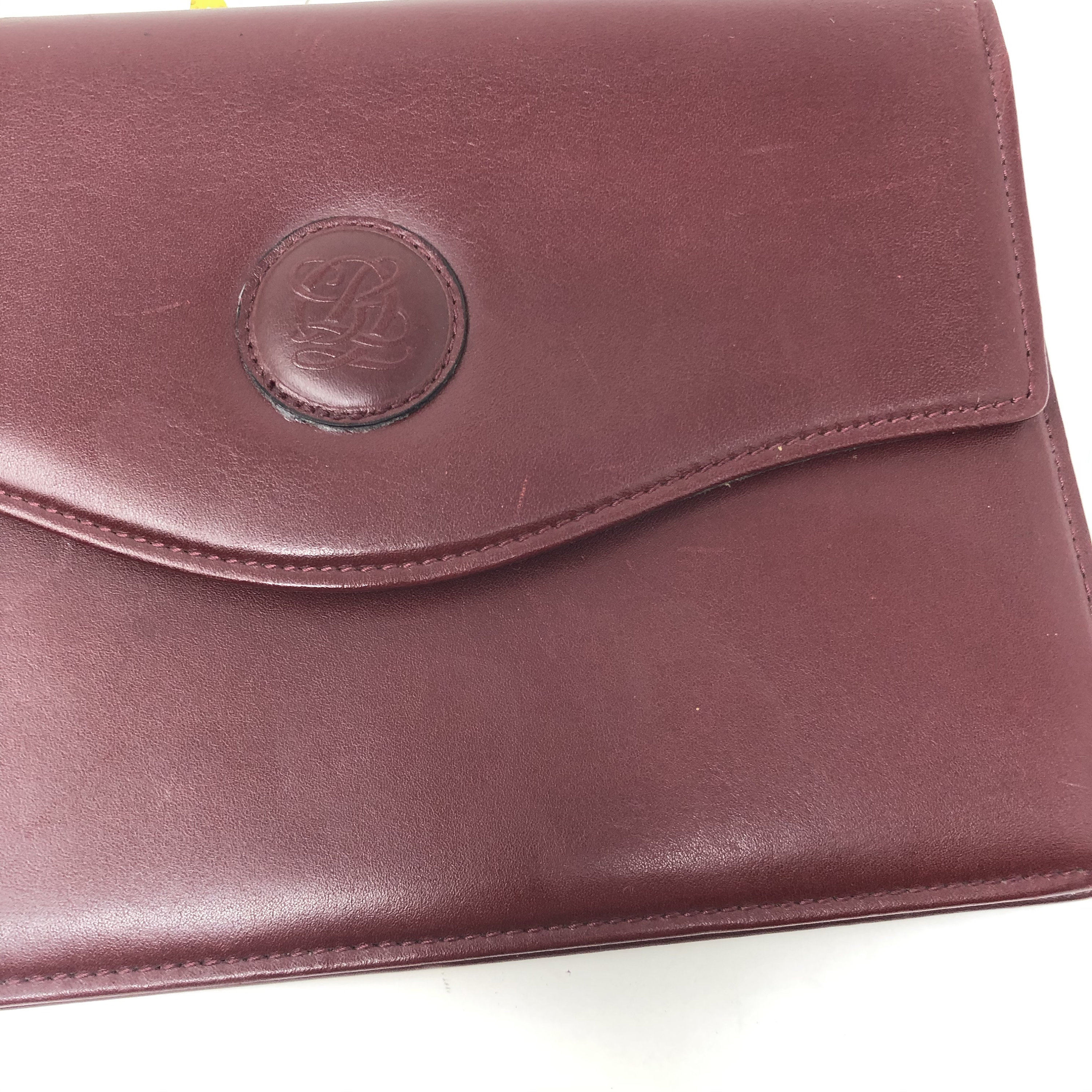 Leather small bag Louis Quatorze Burgundy in Leather - 23947722