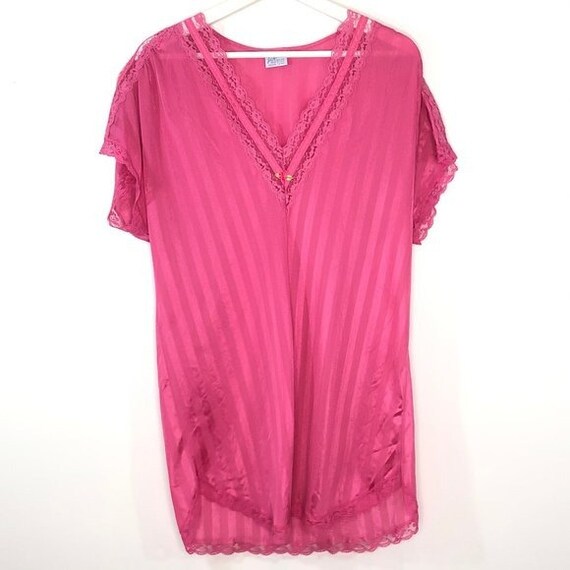 Vintage Jill Andrea New York Hot Pink Nightgown Medium - Gem