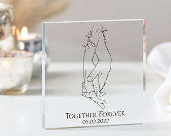 Personalised couple anniversary gift for him, together forever gifts, anniversary gifts, anniversary gifts for boyfriend, Christmas Gift