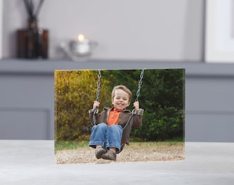 Personalised Photo Print Acrylic Block / Plaque, your image printed in acrylic block, square or rectangle
