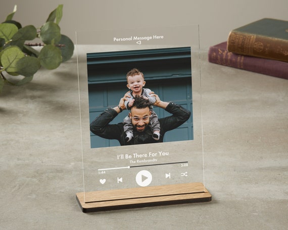 Gift for Father,  Personalised Custom Song Plaque with Wooden Stand, Gift for Him, Spotify Song, Gift for Dad, Gift for Daddy, Fathers Day