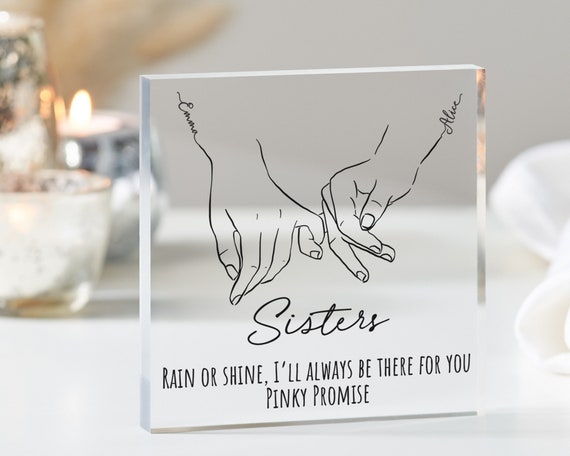 Birthday Gifts for Sister - Engraved Acrylic Block Puzzle Sister