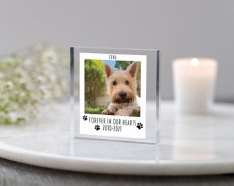 Haustier-Verlust Geschenk | Hunde-Denkmal | Haustier-Gedenktafel | Haustier-Gedenkrahmen | Katze Gedenktafel | Für immer vermisst