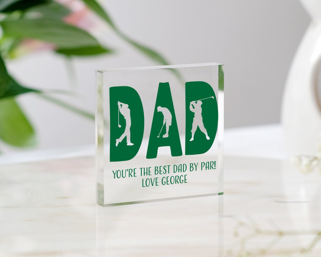 Golf Gift for Dad Personalised Golf Gift Fathers Day Golf Gift Golf Gift Acrylic Frame Etsy UK
