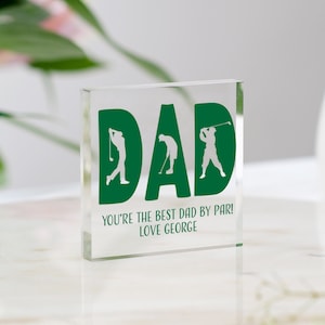Regalo di golf per papà / Regalo di golf personalizzato / Regalo di golf per la festa del papà / Regalo di golf / Cornice in acrilico